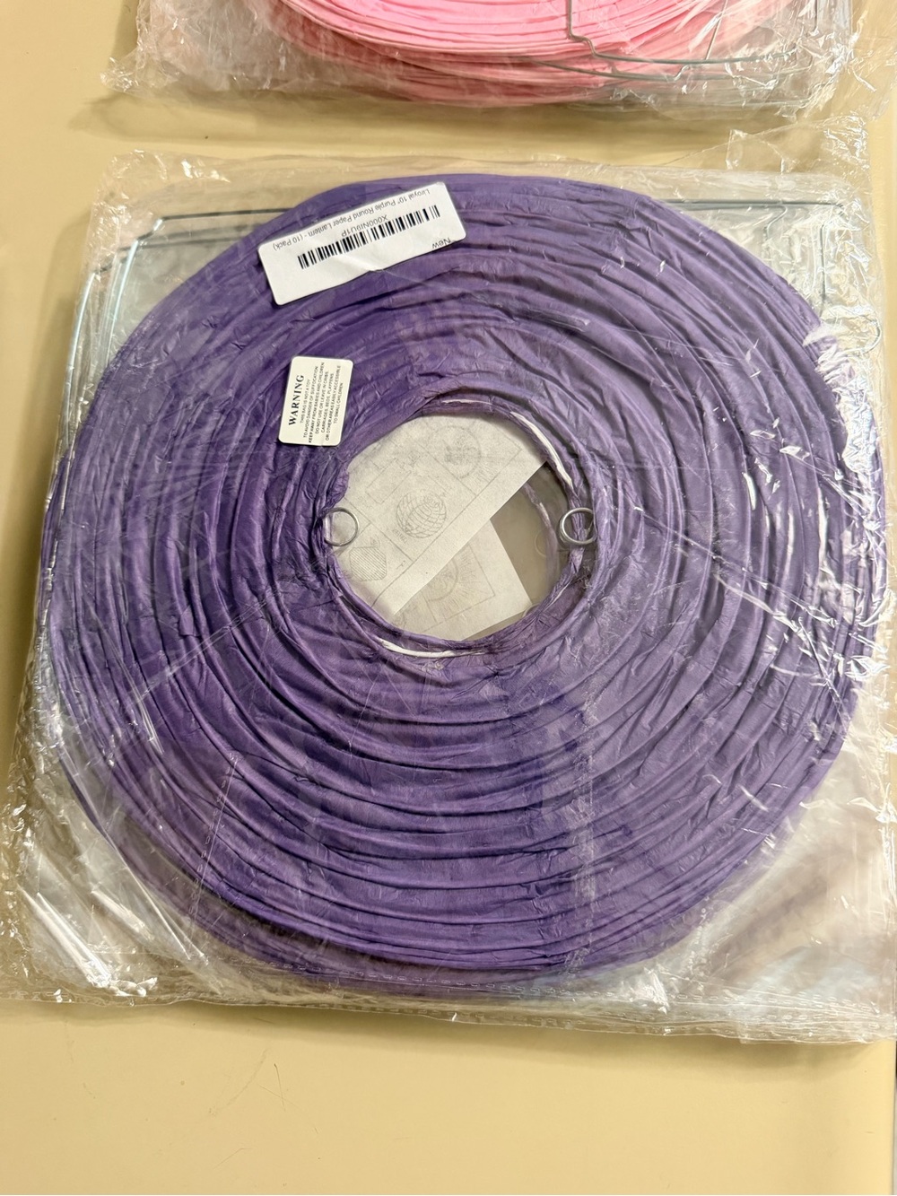 Purple Paper Lantern - 10 inch diameter
